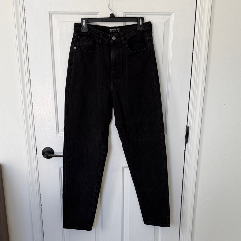 PrettyLittleThing Charcoal Denim Pants